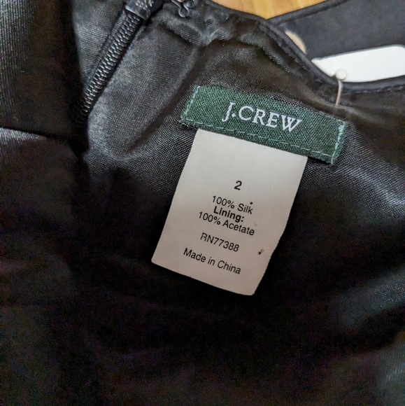 J Crew 100% Silk Halter Dress Sz 2 - Picture 3 of 4